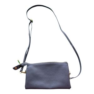 Unbranded Gray Leather Crossbody Bag